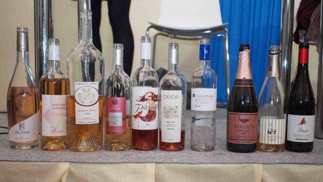 Rosé wines served at Vinisud masterclass