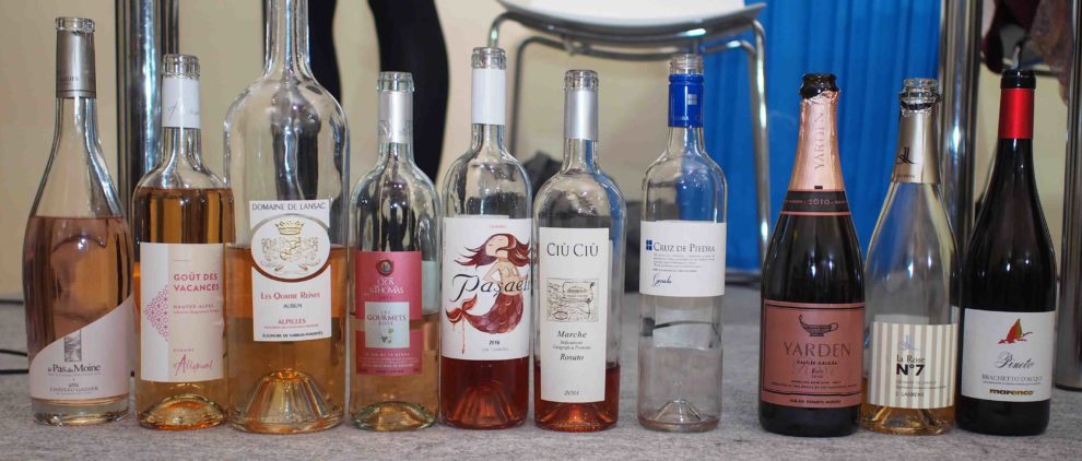 Rosé wines served at Vinisud masterclass